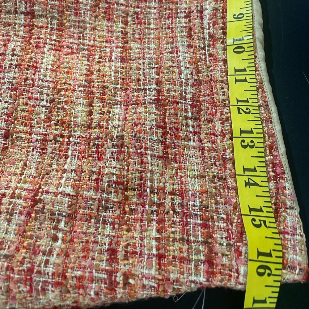 Kenar Orange, Tan, Ivory, Multi colored, Tweed, Lined skirt,Size 8 - Picture 5 of 8
